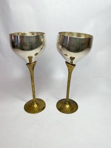 Direct Indian Factory Oversized Customisable Premium <b>Bronze</b> Anti-Nickel Silver Plated Brass Wine Goblet Quality Jewish Metal - Product Image 4