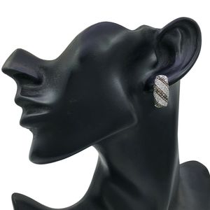 1.35 Ct Round Natural Brown White Diamond <b>Huggie</b> Hoop Earrings 925 Sterling <b>Silver</b> Women's Wedding Engagement - Product Image 4