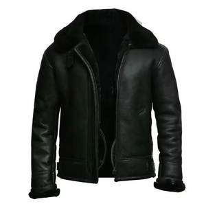 Chaqueta de Cuero con Cremallera para Hombre, Estilo Casual, Ajustada, Chaqueta de Cuero con Peluche para Hombre - Product Image 1