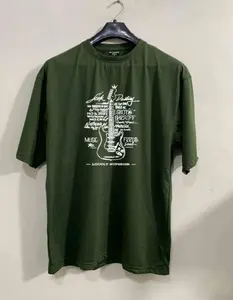 T-shirts en coton pour hommes, mode estivale personnalisable, dernier design avec logo vierge pour le titre, tissu inclus - Product Image 1