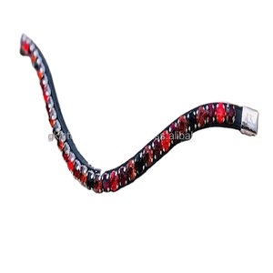 Nouveau design de cuir tanné végétal de haute qualité avec de grands cristaux imperméables perles strass boucles personnalisées - Product Image 1