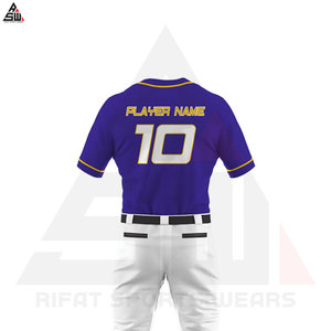 ชุดเครื่องแบบเบสบอลทำจากโพลีเอสเตอร์สำหรับผู้ใหญ่เหมาะกับทุกเพศพิมพ์ลายสีและโลโก้ได้ตามต้องการล่าสุด - Product Image 4