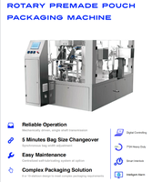 Machine d'emballage rotative automatique haute vitesse de qualité alimentaire à 8 stations pour sachets préformés Doypack pour noix, fruits secs et snacks