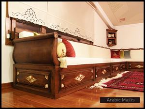 การออกแบบตกแต่งภายในแบบอาหรับมาจลิส ดีไซน์คลาสสิกสมัยใหม่ ชุดห้องนั่งเล่นหรูหรา ที่นั่งเข้ามุมสุดหรู ดีไซน์ประหยัดพื้นที่ - Product Image 2