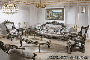 Muebles de sala de estar de 7 plazas con temática de Rumanía, juego de sofá de aspecto elegante real para sala de estar, diseño moderno, sala de estar tallada a mano - Product Image 6