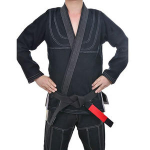 Color negro personalizado MMA Jiu-Jitsu-Judo-Gi uniforme de alta calidad al por mayor Jiu-Jitsu-Judo-Gi uniforme con cinturón azul de algodón - Product Image 6