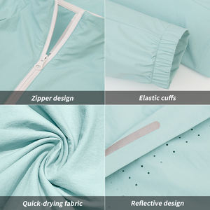 New Stylish Color Light Weight <b>Jacket</b> Full Zipper <b>Workout</b> Windbreaker with Zipper Pocket - Product Image 6