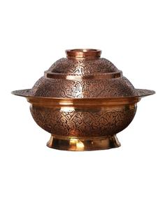 ชามคลาสสิกสำหรับใช้ในบ้านห้องครัว,ถ้วยรับประทานอาหารบนโต๊ะสำหรับตกแต่งร้านอาหารโรงแรมทรงกลมสีทองแดง - Product Image 1