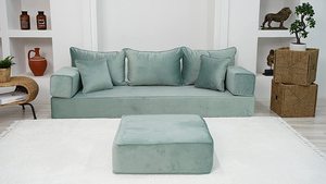 Siège de sol arabe Canapé de sol arabe Plancher de siège arabe | 12 pièces, 28 danses avec coussin éponge épaisseur 20cm - Product Image 5