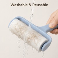 Rouleau anti-poils lavable pour animaux de compagnie, outil de toilettage réutilisable en silicone pour enlever les poils de chien et de chat sur les canapés, les vêtements et les meubles