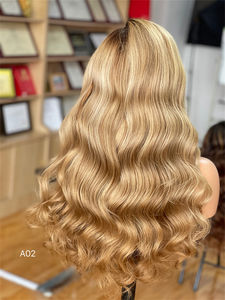 Nouvelle conception 2024, perruque longue en cheveux vierges européens, vague corporelle, pour femmes, nœud unique pour dentelle, densité 180% - Product Image 6