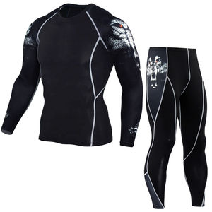 Vente en usine OEM vêtements de sport de compression 2 pièces vêtements de fitness sur mesure avec poches respirantes prix de gros solide - Product Image 2