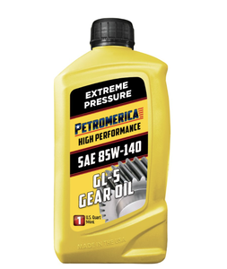 Lubricante Automotriz Petromerica 85W-140 GL-5, Aceite para Engranajes de Extrema Presión Antidesgaste, Paquete de 6, 1 Cuarto de Galón - Product Image 1