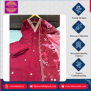 คอลเลคชั่นใหม่ ชุดคุर्ติและกางเกงสไตล์อินเดีย คุณภาพพรีเมียม ผ้าวิสโคสชานเดอรี สำหรับโอกาสพิเศษ งานแต่งงาน ไซส์ S M L XL XXL - Product Image 2