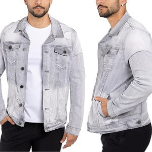 Men's New Season High Street Style <b>Winter</b> Denim <b>Jacket</b> Wholesale Custom Logo with down & Fabric Decorative Pocket - Product Image 6