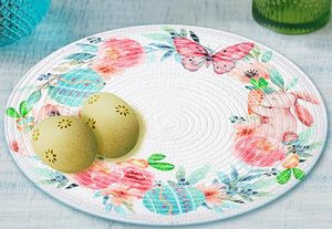 High Quality Rabbit Butterfly Embroidery <b>Beaded</b> <b>Placemat</b> Top Tabletop Kitchen Home Decor Very Low Price - Product Image 6