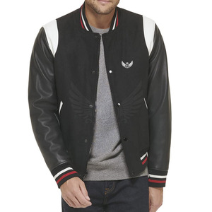 2024 High Quality Low Moq <b>Leather</b> Sleeves Letterman <b>Jackets</b> Customized Logo Printed <b>Leather</b> Sleeves Letterman - Product Image 6