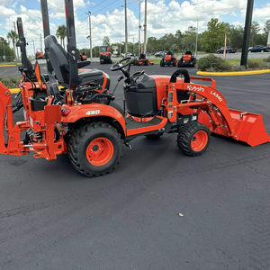 Mini-tracteur agricole Kubota LA340 BX23S avec chargeur et pelle rétrocaveuse à moteur diesel compact, doté de composants essentiels - Product Image 1