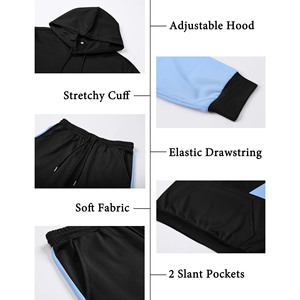 Logo personnalisé pullover designs ensemble 2 pièces survêtements sport sweat-shirt jogging ensembles sweat à capuche pantalons de survêtement course hommes survêtements - Product Image 6