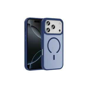 Funda de Silicona Azul Marino Mate Premium Antihuellas Compatible con MagSafe para iPhone 14, Carcasa Trasera Antigolpes 17 Pro Max - Product Image 1