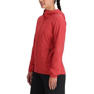 Chaqueta Softshell para mujer juvenil con bordado personalizado a bajo precio de alta calidad, chaqueta Softshell con capucha cálida hecha en fábrica para mujer - Product Image 4