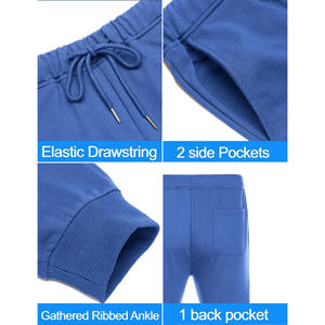 Conjuntos de Jogger de algodón grueso Unisex de lana, chándales para hombre, chándales informales con logotipo personalizado, sudaderas lisas y conjunto de 2 piezas para hombre - Product Image 4