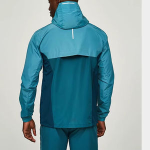 Polyester Nylon Vestes Shorts Ensemble Hommes Jogging Costume Patchwork Couleur Contraste Surdimensionné Coupe-Vent Ensembles Courts pour Hommes - Product Image 2