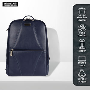 Sac à dos de luxe en cuir pour hommes femmes confortable léger doublure en polyester fermeture à glissière espace 14 pouces ordinateur portable élégant tout - Product Image 2