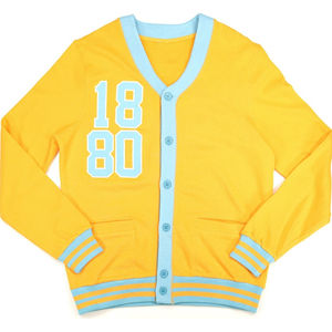 Nuevo Suéter Cárdigan Casual Vintage con Cuello en V para Mujer, Diseño de Punto con Logotipo Bordado, Lana y Cachemira - Product Image 1