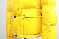 Vente en gros de veste en duvet d'hiver de couleur jaune avec logo fabriqué sur mesure blouson bomber de fitness pour hommes 2025