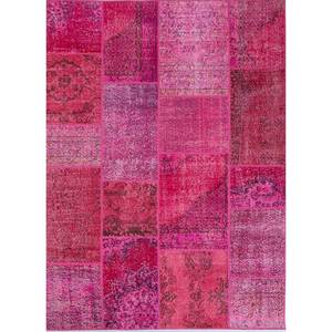 Alfombras de Lana Anudadas a Mano Provenance, Diseño Clásico de Parches Rosa y Morado para Decoración de Sala de Estar, Rectangulares de 9x12 Pulgadas para Pasillo - Product Image 1