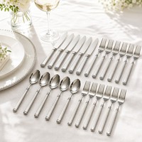 Ensemble de couverts en acier inoxydable 18/10 forgé, finition miroir, luxe, pour mariage, cadeau d'affaires, OEM personnalisé