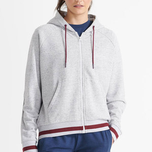 Venta al por mayor de fábrica Sudadera con capucha de mujer Sólido 100% Material de algodón Jersey ligero Sudadera con capucha Calle y ropa casual Estilo OEM - Product Image 3