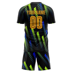 Vente en gros de maillots de football imprimés par sublimation personnalisés légers et respirants à séchage rapide ensembles de shorts 100% uniformes de football en polyester - Product Image 2