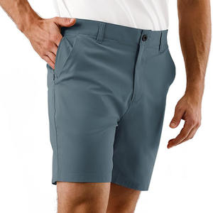 Pantalones cortos de golf con cintura elástica, pantalones cortos transpirables de Color sólido a la moda informales de verano clásicos de secado rápido para hombres - Product Image 5
