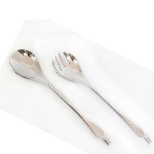 Service à salade en acier inoxydable avec poignée élégante, nouveau Style, service de couverts en métal, cuillère et fourchette à salade, service de couverts en métal, vente en gros - Product Image 5