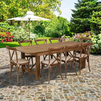 Hot Sale 72 Zoll 6ft Holz Klapp Bauernhaus Tisch für Hochzeits bankette Veranstaltungen Zeitgenössische Esszimmer möbel Villen