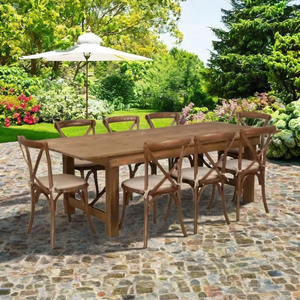 โต๊ะไม้พับได้ขนาด72นิ้วสำหรับใช้ในฟาร์ม6FT งานเลี้ยงงานแต่งงานงานอีเวนต์ห้องรับประทานอาหารร่วมสมัยเฟอร์นิเจอร์วิลล่า - Product Image 3