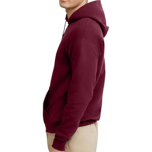 Men's Cotton Blended Sweatshirt All Seasons <b>Thick</b> <b>Fleece</b> Hoodie Custom Logo Design Soft Touch Solid Hooded Clothing for Winter - Product Image 6