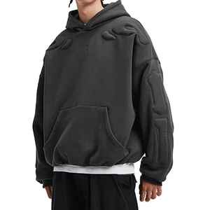 2024 High Quality Custom 100% Cotton <b>Hoodie</b> Bone Logo 3D Printed Thick Shoulder Winter Commercial Street Style for <b>Men</b> - Product Image 1