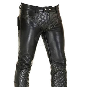 กางเกงหนังผู้ชายคุณภาพพรีเมียม ดีไซน์ทันสมัย ระบายอากาศได้ดี เนื้อนุ่ม ทนทาน สวมใส่สบาย เหมาะสำหรับใส่ในชีวิตประจำวันและงานกลางคืน - Product Image 2