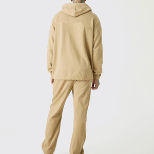 <b>Men</b> Casual Oversized Hooded <b>Pullover</b> Hoodie Solid Knitted Fleece Sweatshirt Winter Streetwear Screen Printed Custom Logo - Product Image 4