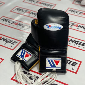 Gants de boxe à lacets en cuir gagnant personnalisés OEM Muay Thai & Gants d'entraînement Fabricant d'équipement de combat professionnel - Product Image 6
