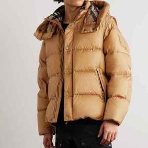 แจ็คเก็ต Fugu สำหรับผู้ชายในฤดูหนาวเสื้อโค้ทโฟมอบอุ่นแบบลำลองระบายอากาศได้ปรับแต่งได้ย้อมสีธรรมดาโลโก้ด้านหน้า - Product Image 5