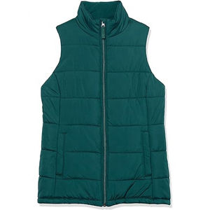 Cheap Fall Winter <b>Women</b> Puffer <b>Vest</b> Zipper Casual Outerwear Breathable Waterproof Eco-Friendly Windproof Solid Color New Sale - Product Image 4