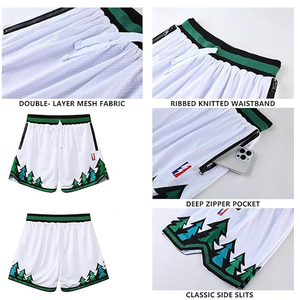 Shorts de basketball pour hommes grande taille, personnalisables avec logo, en polyester respirant et à séchage rapide, collection 2026 – Vente chaude - Product Image 3