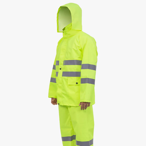 ชุดเสื้อแจ็กเก็ตกันลมสามารถปรับแต่งโลโก้ได้ชุดเสื้อแจ็กเก็ตกางเกงโพลีเอสเตอร์กันน้ำทนทานสะท้อนแสงเป็นมิตรกับสิ่งแวดล้อม - Product Image 1