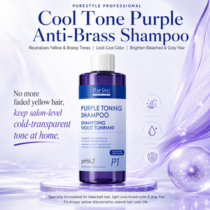 Purestyle Champú Morado Antiamarillo Personalizado al por Mayor, Champú Depurativo <span class=keywords><strong>para</strong></span> Cabello Rubio, Decolorado y Gris - Marca Privada - Product Image 2