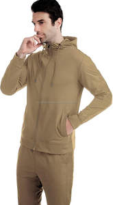 ชุดวอร์มผ้าคอตตอนหนา 500GSM แบบกำหนดเอง เสื้อฮู้ดดี้ผู้ชายพร้อมกางเกงขายาว สีเบอร์กันดีล้วน ชุดลำลองสำหรับฤดูหนาว สไตล์สตรีทแวร์ - Product Image 3