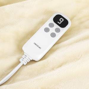 Manta Eléctrica Cecotec HeatComfort Calm 115W Beige, 160x130 cm, 10 Temperaturas, Apagado Automático, Lavable, Certificación GS, Invierno - Product Image 1